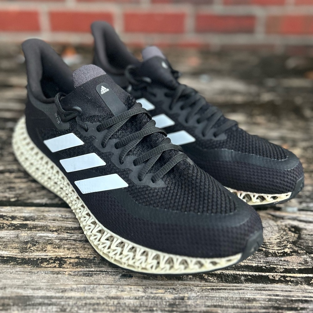 Adidas 4D FWD 2 Black Carbon Running Athletic Training Shoes GX9249 Mens Sz 10.5 - Picture 4 of 12